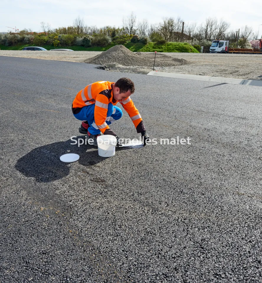 Photo SPIE BATIGNOLLES / MALET - Bitume échangeur IN JACCA