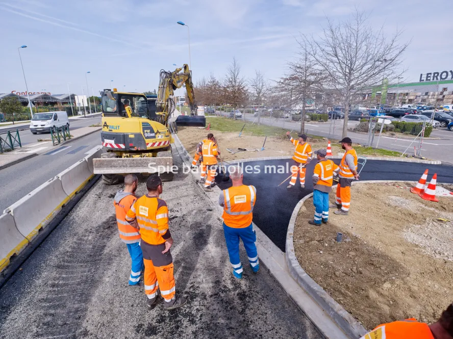 Photo SPIE BATIGNOLLES / MALET - Bitume échangeur IN JACCA