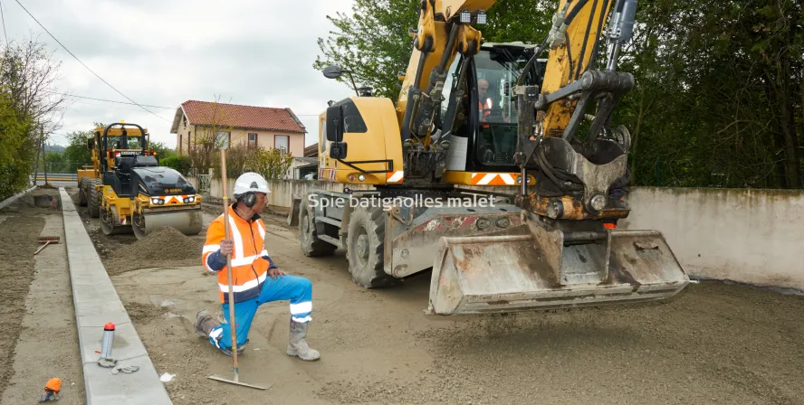 Photo SPIE BATIGNOLLES / MALET - Travaux pres LINEO5