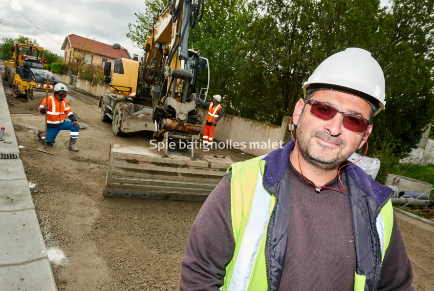 Photo SPIE BATIGNOLLES / MALET - Travaux pres LINEO5