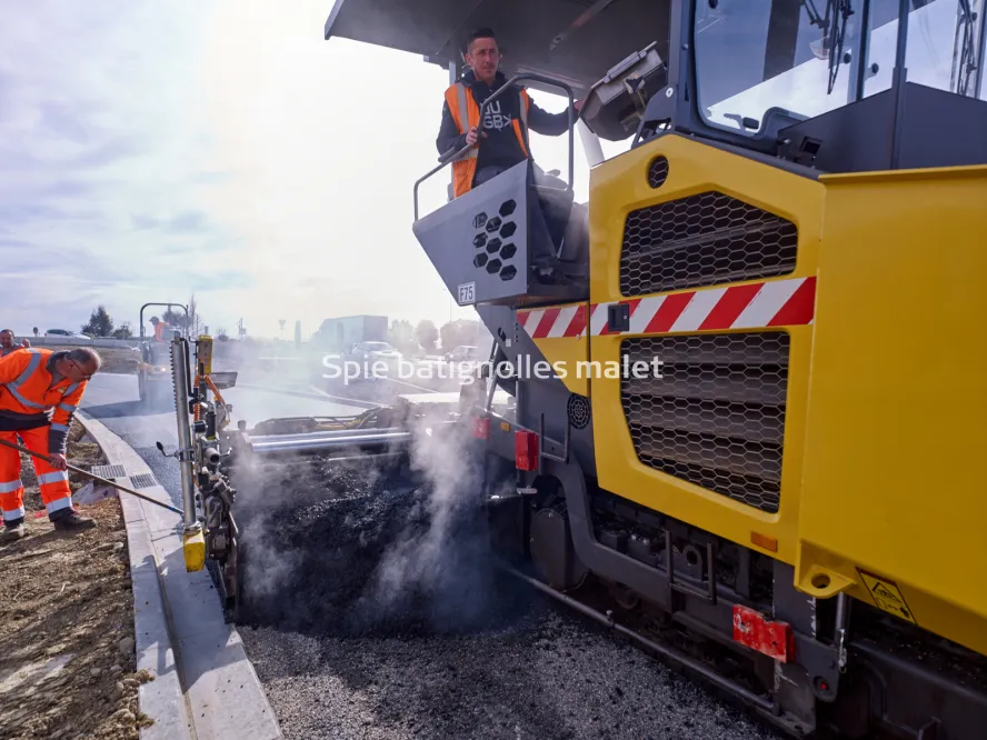 Photo SPIE BATIGNOLLES / MALET - Bitume échangeur IN JACCA