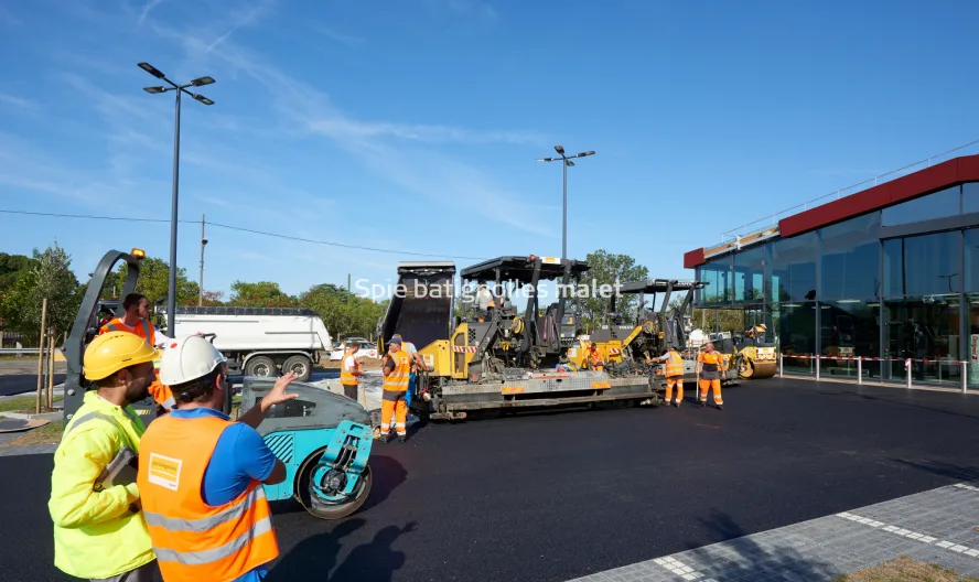 Photo SPIE BATIGNOLLES / MALET - Enrobes et finition Lidl