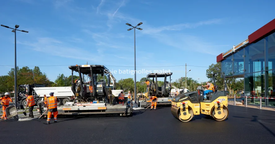 Photo SPIE BATIGNOLLES / MALET - Enrobes et finition Lidl