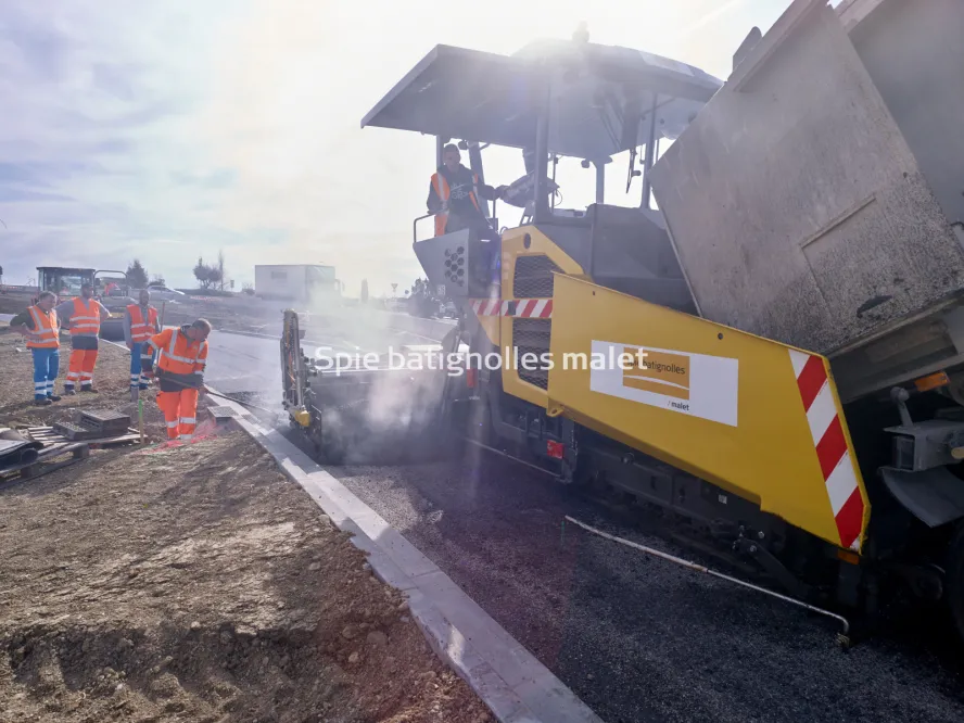 Photo SPIE BATIGNOLLES / MALET - Bitume échangeur IN JACCA