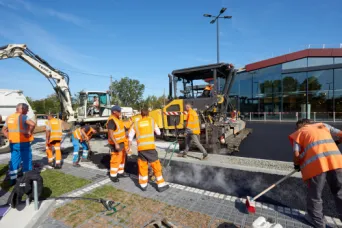 Photo SPIE BATIGNOLLES / MALET - Enrobes et finition Lidl