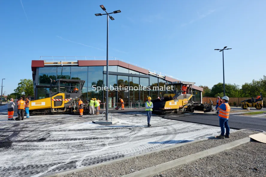 Photo SPIE BATIGNOLLES / MALET - Enrobes et finition Lidl