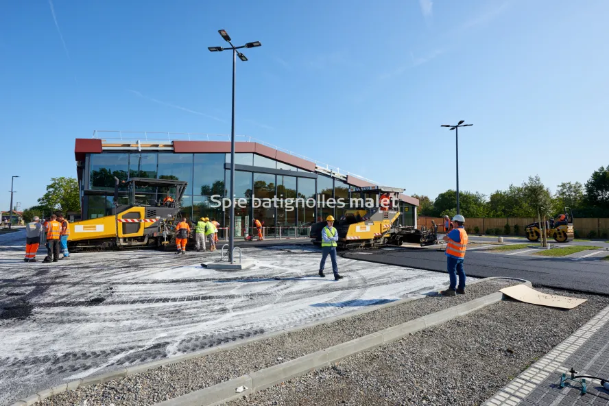 Photo SPIE BATIGNOLLES / MALET - Enrobes et finition Lidl