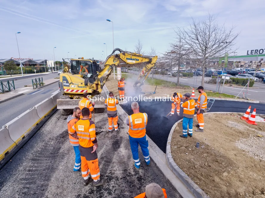 Photo SPIE BATIGNOLLES / MALET - Bitume échangeur IN JACCA